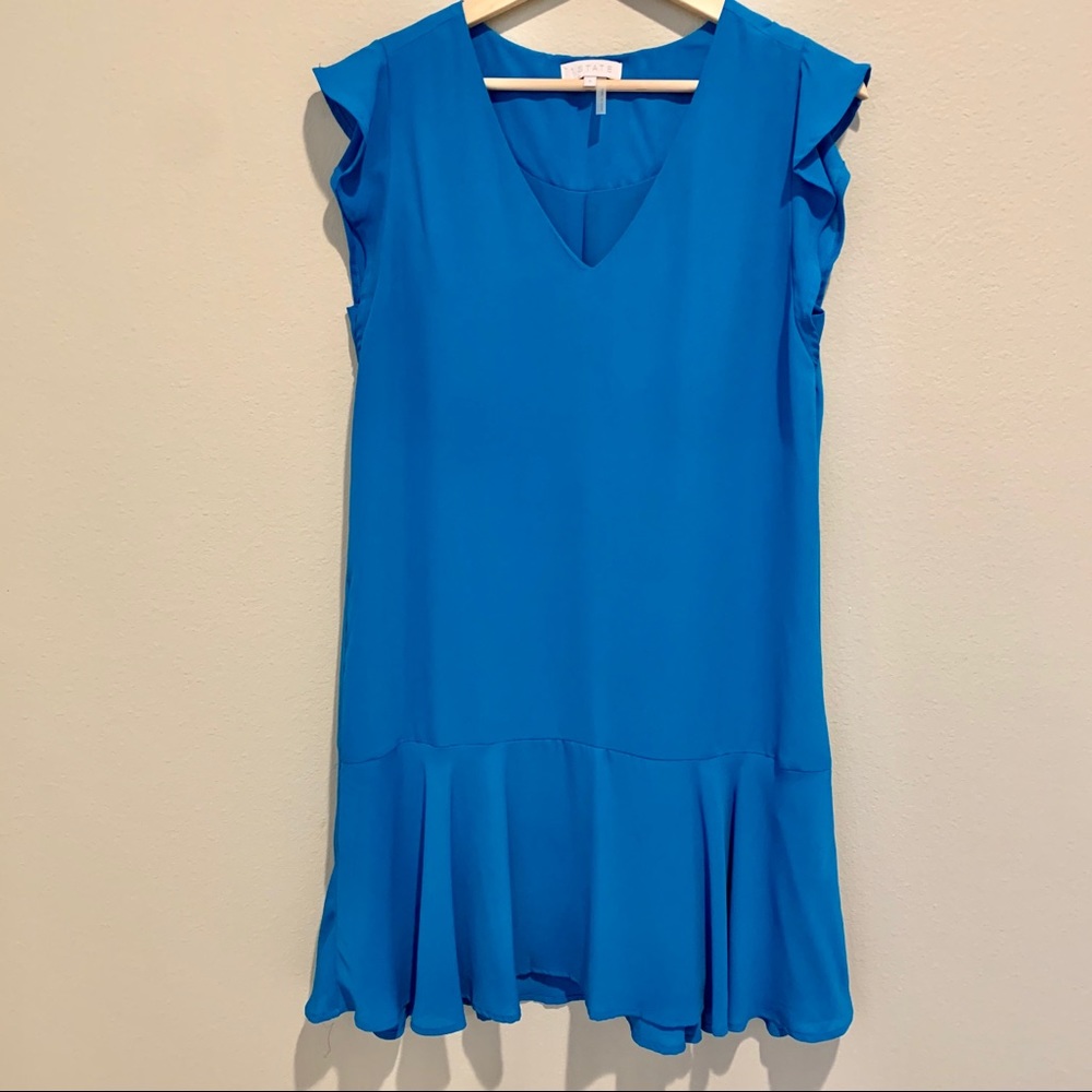 1. State flounce hem shift dress. - Picture 3 of 5
